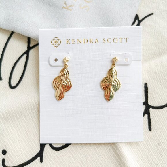 Kendra Scott Jewelry - Kendra Scott Metal Drop Earrings - Abbie Gold